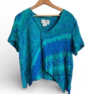 Vintage Karin Stevens Patterned Blouse 8P